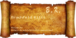 Brachfeld Kitti névjegykártya